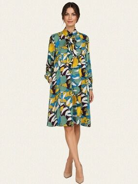 PAULE KA Silk Printed Dress